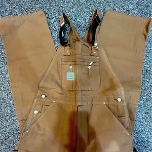 Carhartt relaxed fit duck bib overalls